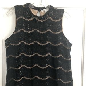 Black lace Rose and all live blouse, nude lining